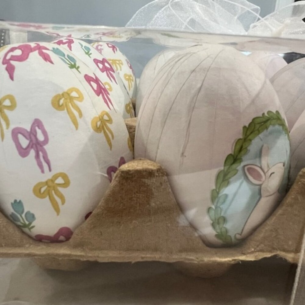 Pack of 12 Papier-Mâché Painted Easter Eggs (Size: 2-1/2"H x 2" Dia.) - Picture 5 of 8